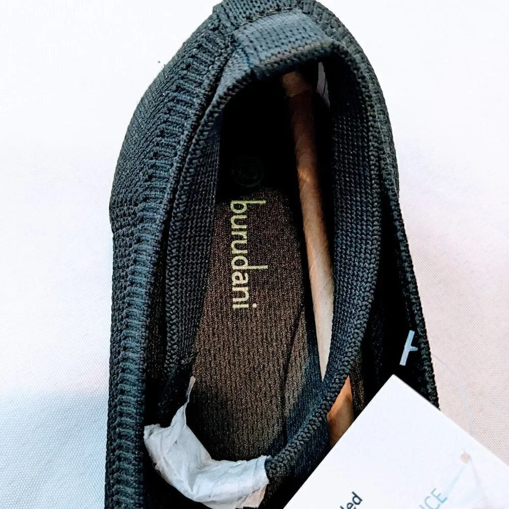 Burudani Black Knitted Flats Size 6.5